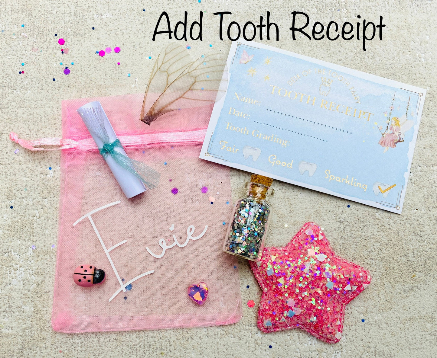 Tooth Fairy Gift Set- Tooth Fairy Letter with Fairy Dust