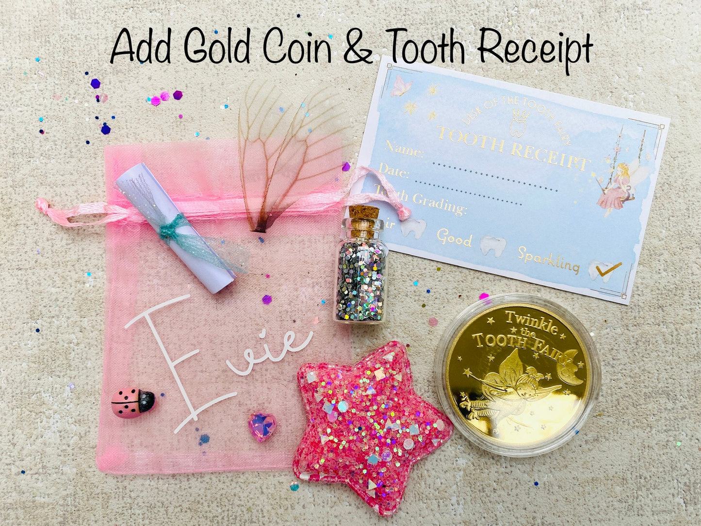 Tooth Fairy Gift Set- Tooth Fairy Letter with Fairy Dust