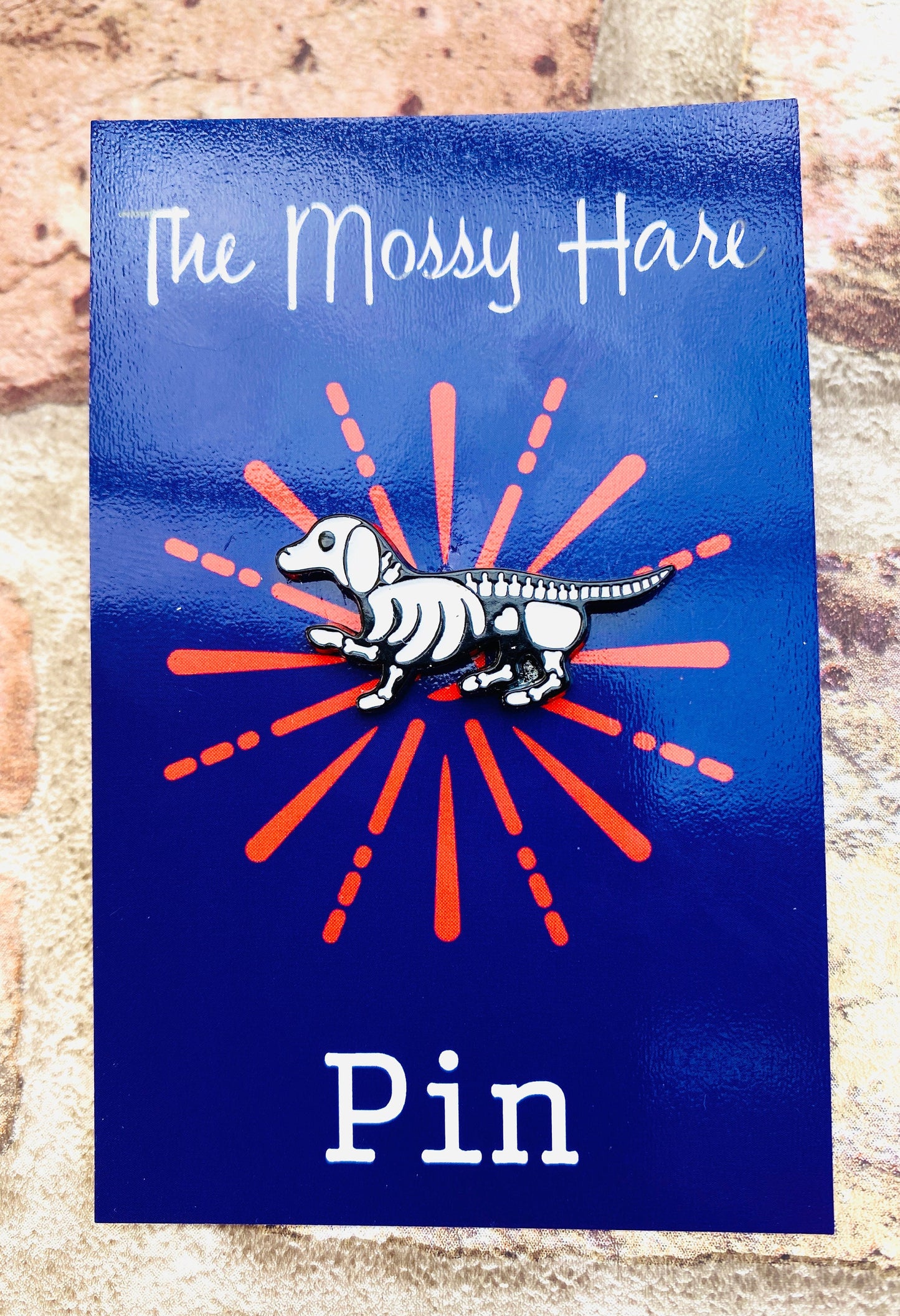 Gothic Cat Skeleton Punk Enamel Pin - Christmas badge lapel