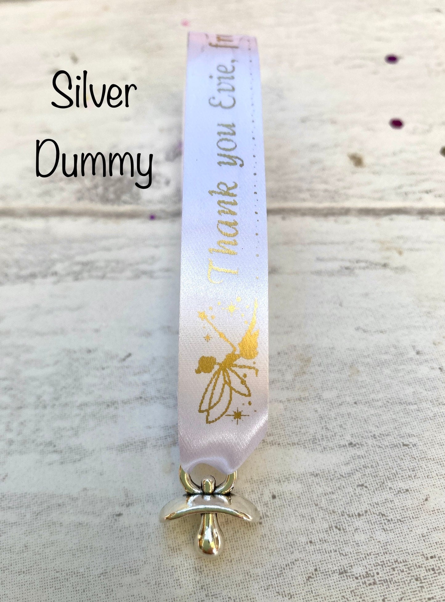 Dummy Fairy Bag- Personalised Dummy Soother Fairy Bag with Collection Receipt & Fairy Gift