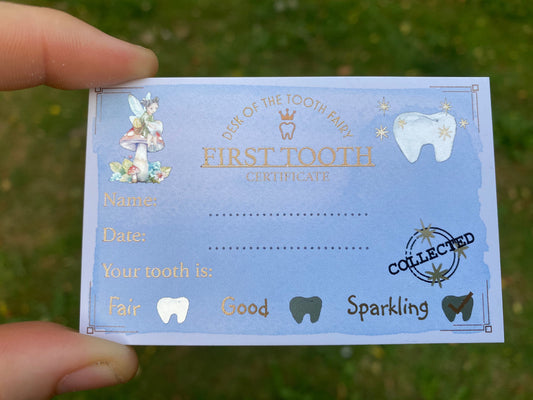 5 Tooth Fairy Receipts! Gift from the Tooth Fairy (Gold Foiled) Tooth Fairy Letter- First Tooth Fairy Visit! Tooth Fairy Bundle Set