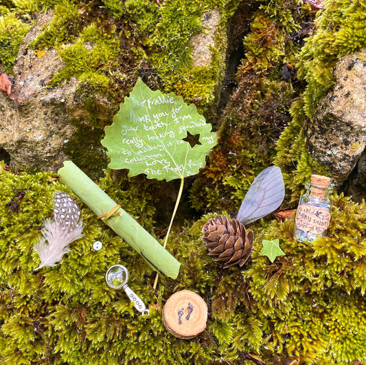 Tooth Fairy Letter Leaf- Natural Tooth Fairy Kit- Eco Tooth Fairy Gifts- Woodland Tooth Fairy