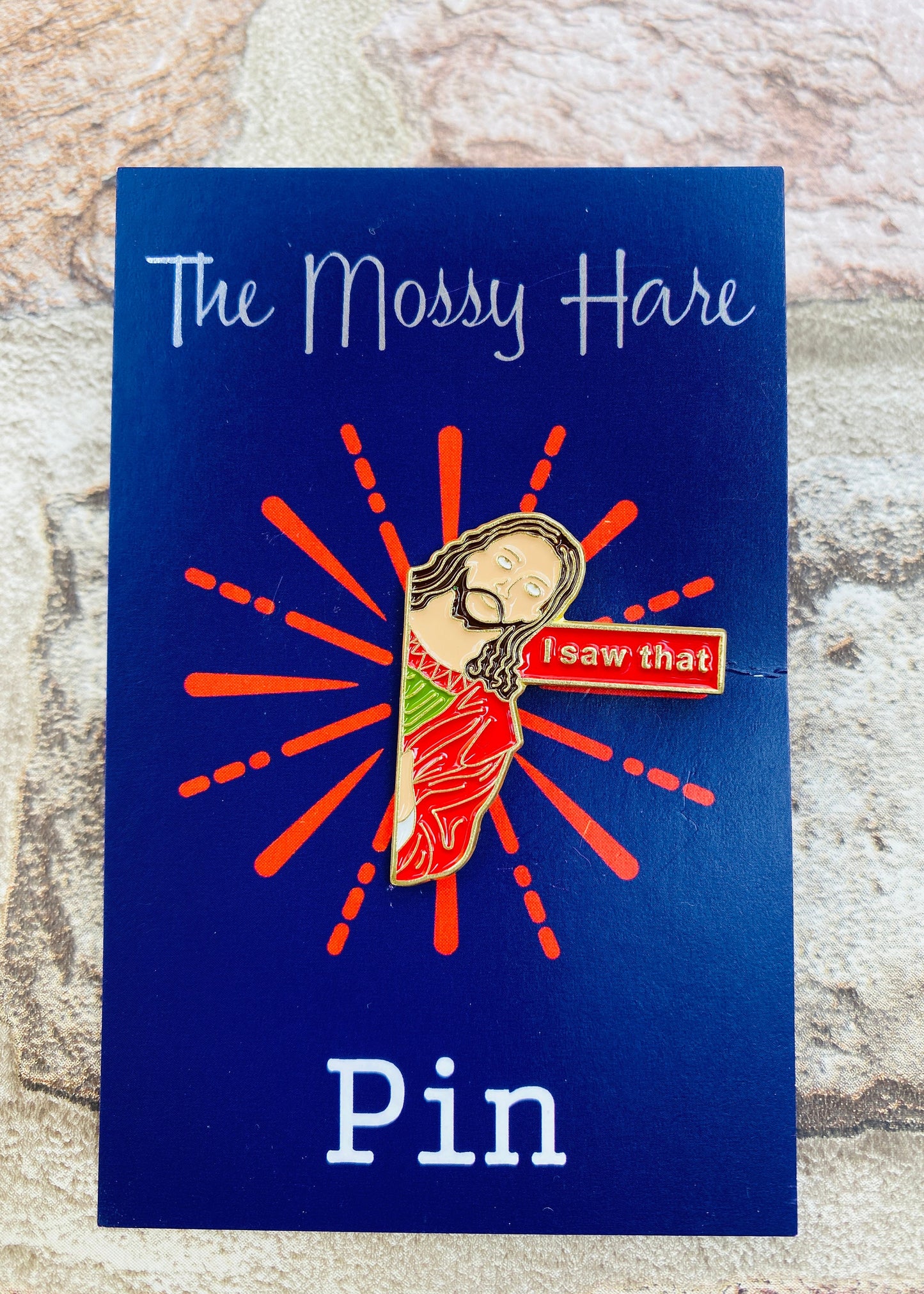 Funny religious enamel pin- humorous Christian badge lapel- funny Jesus gift