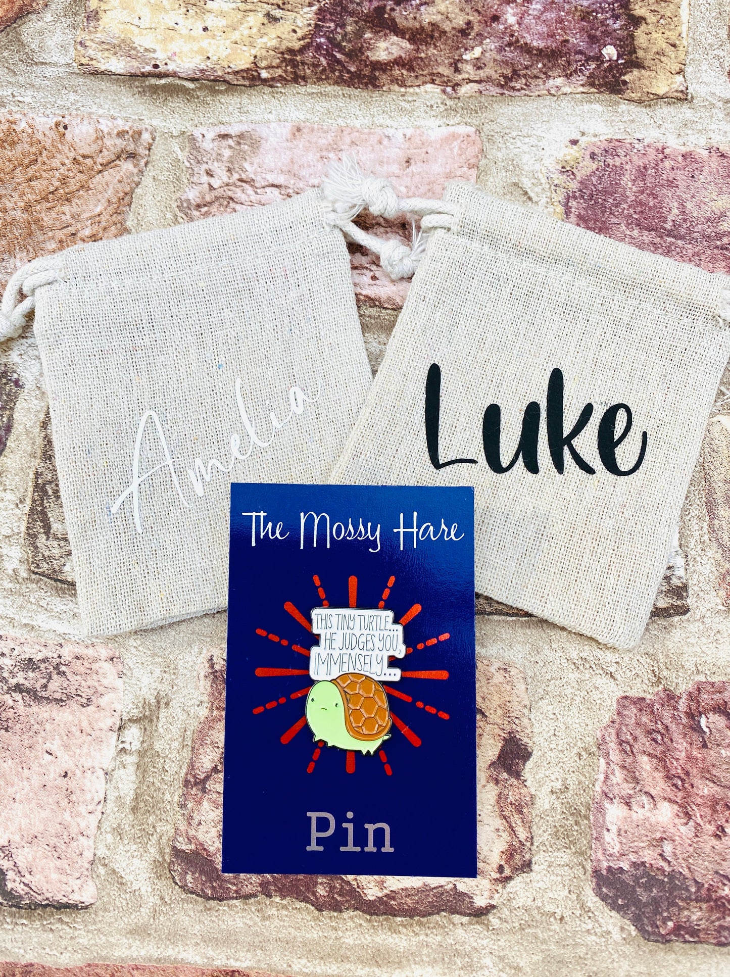 Funny Tortoise Enamel Pin! Humorous Tortoise badge!