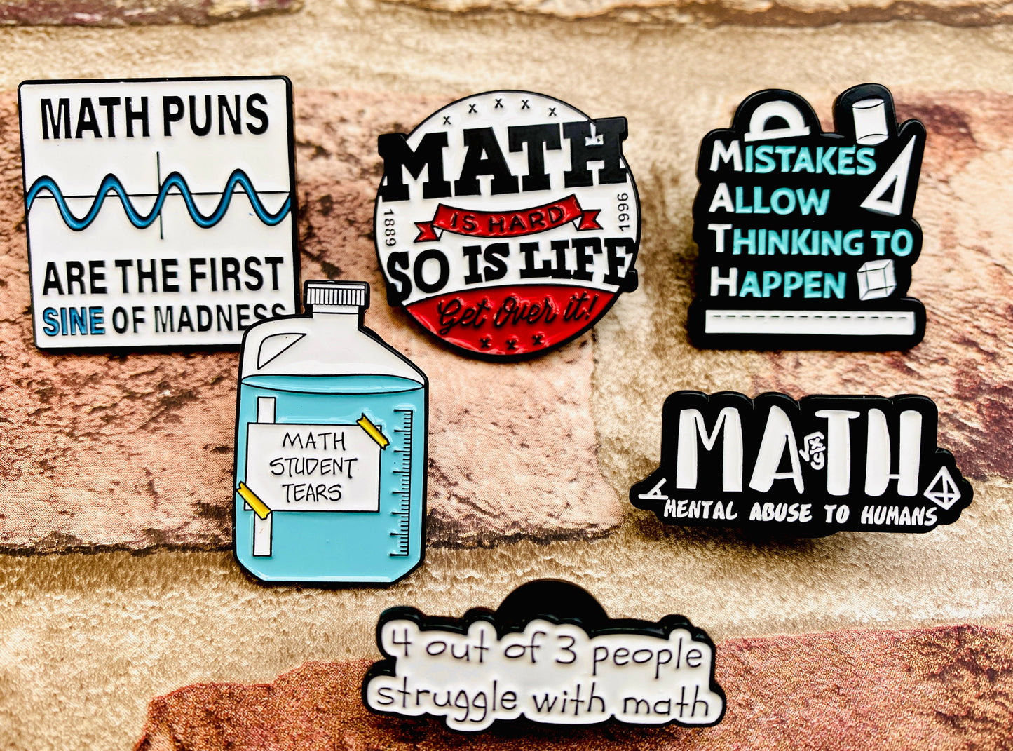 Maths Enamel Pin for maths student, teacher badge gift, end of term present, starting university, back to school gift math student