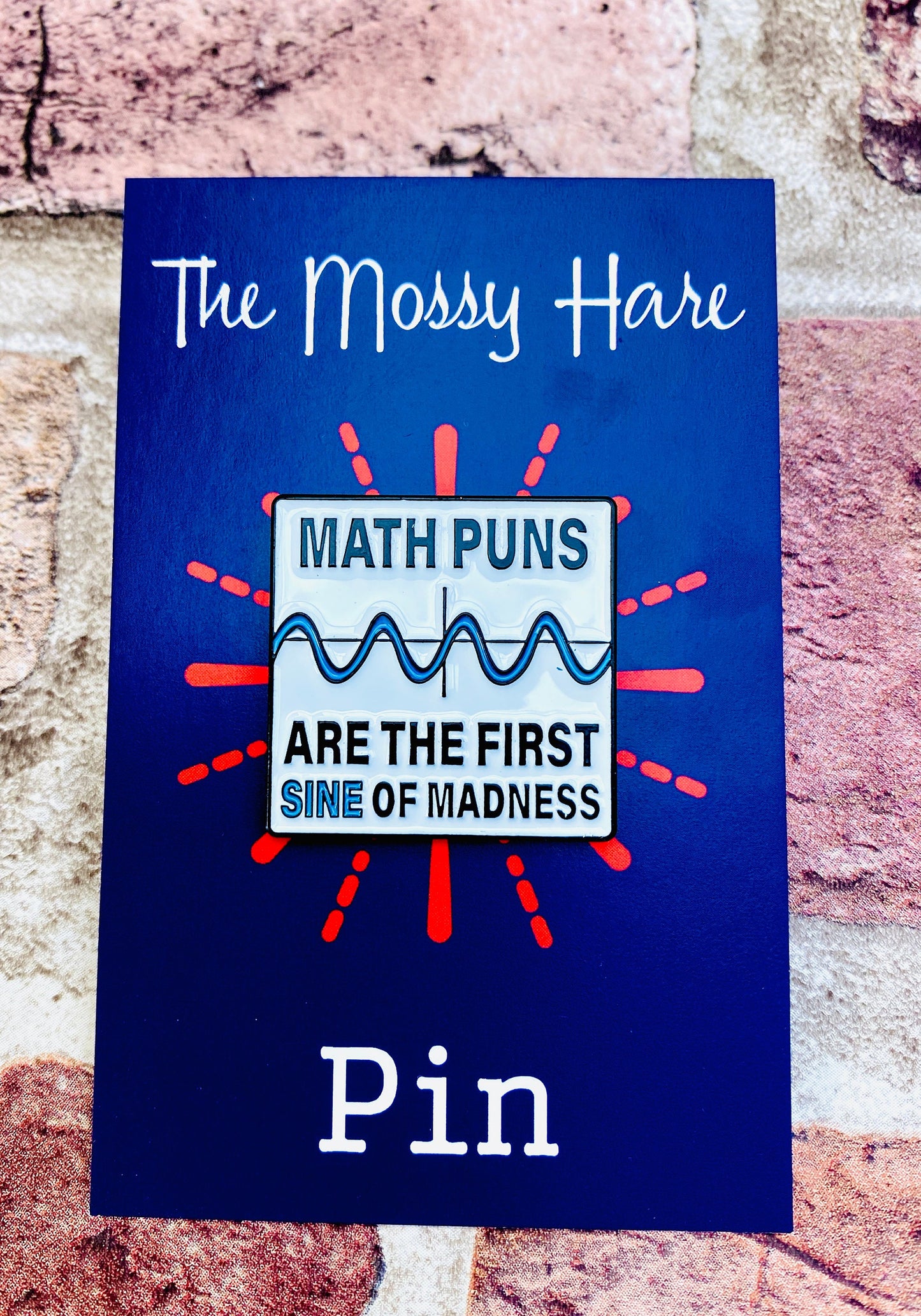 Maths Enamel Pin for maths student, teacher badge gift, end of term present, starting university, back to school gift math student