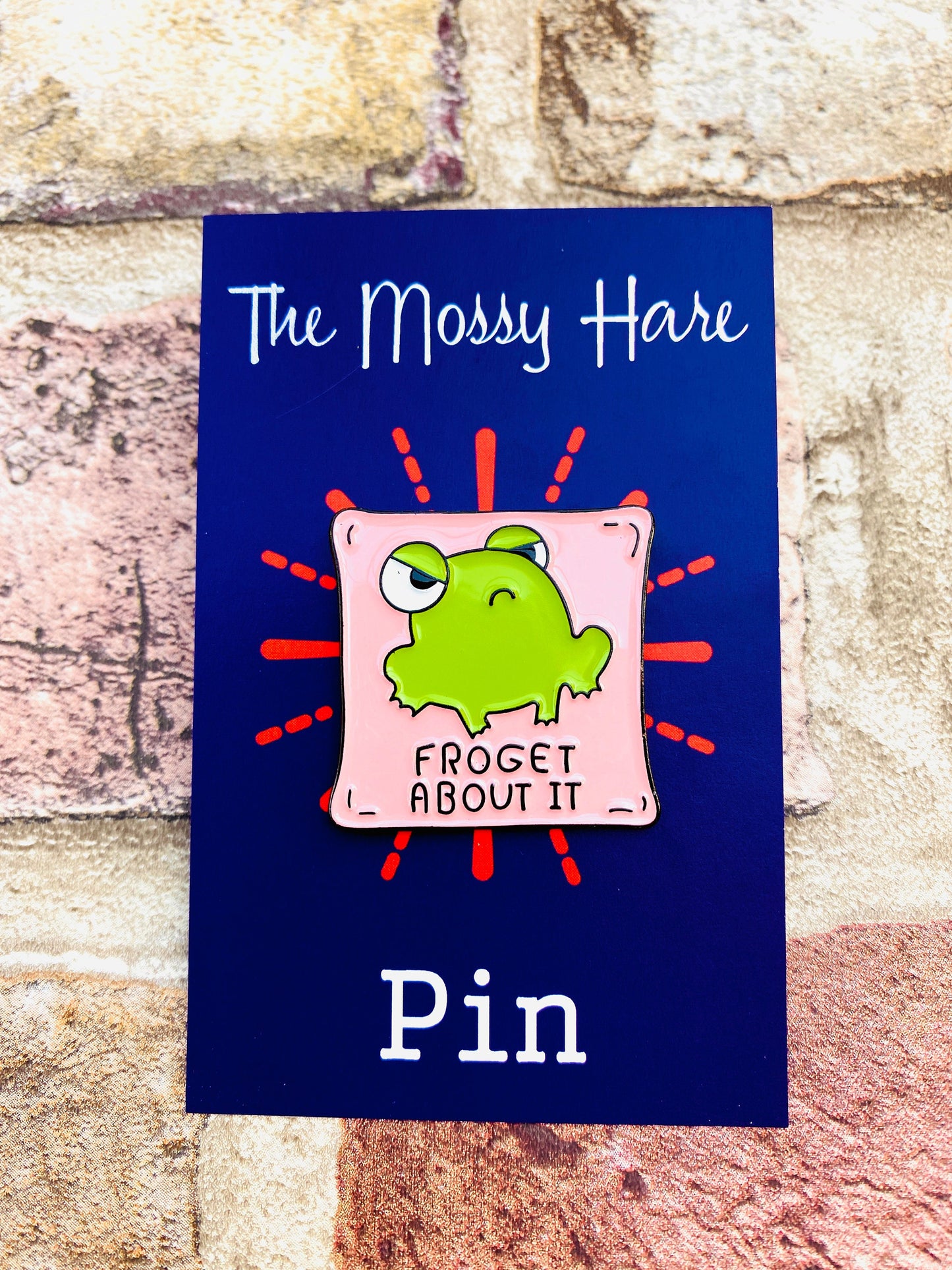 Funny Frog Enamel Pin! Humorous Frog badge! Cute enamel pin