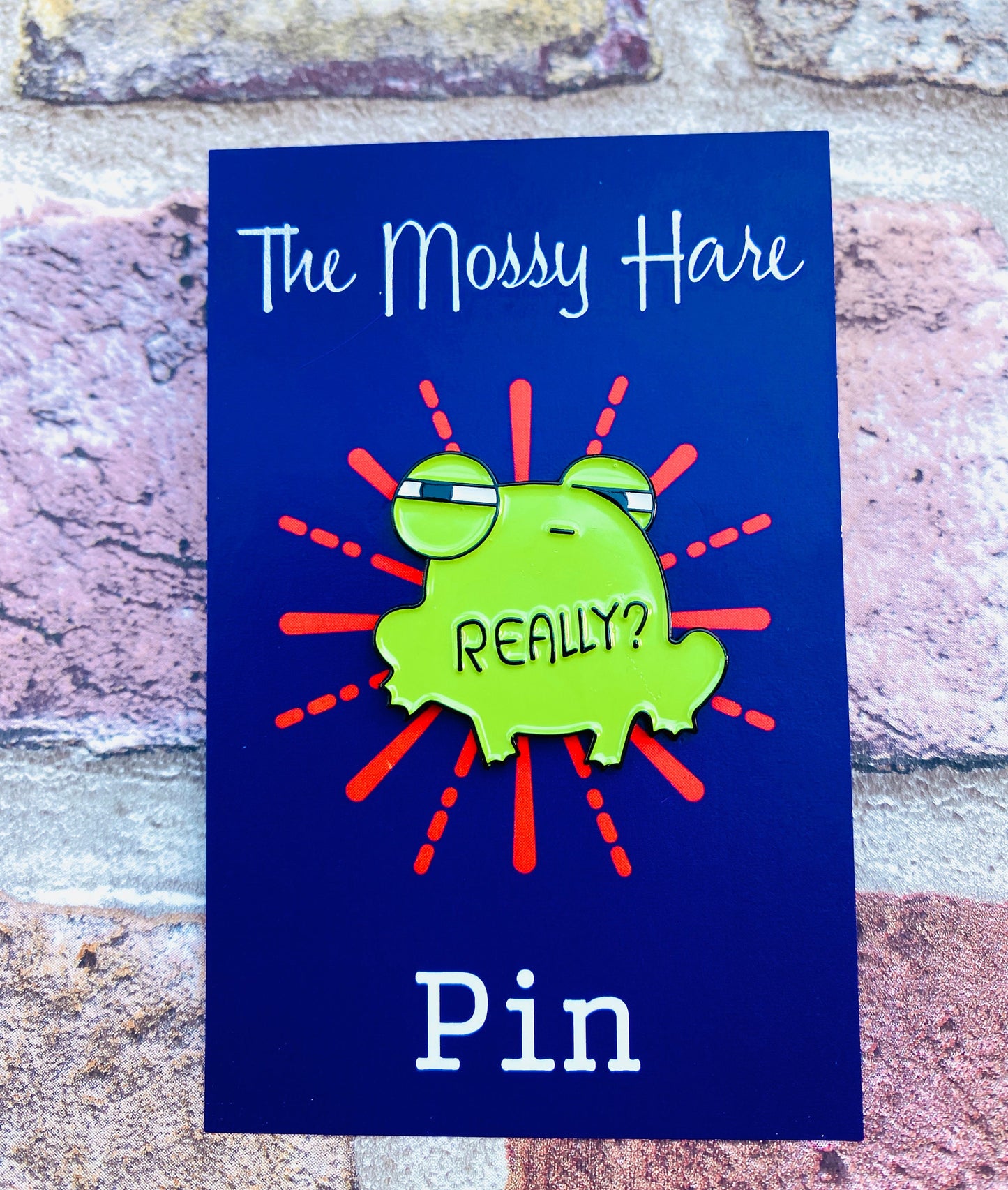 Funny Frog Enamel Pin! Humorous Frog badge! Cute enamel pin